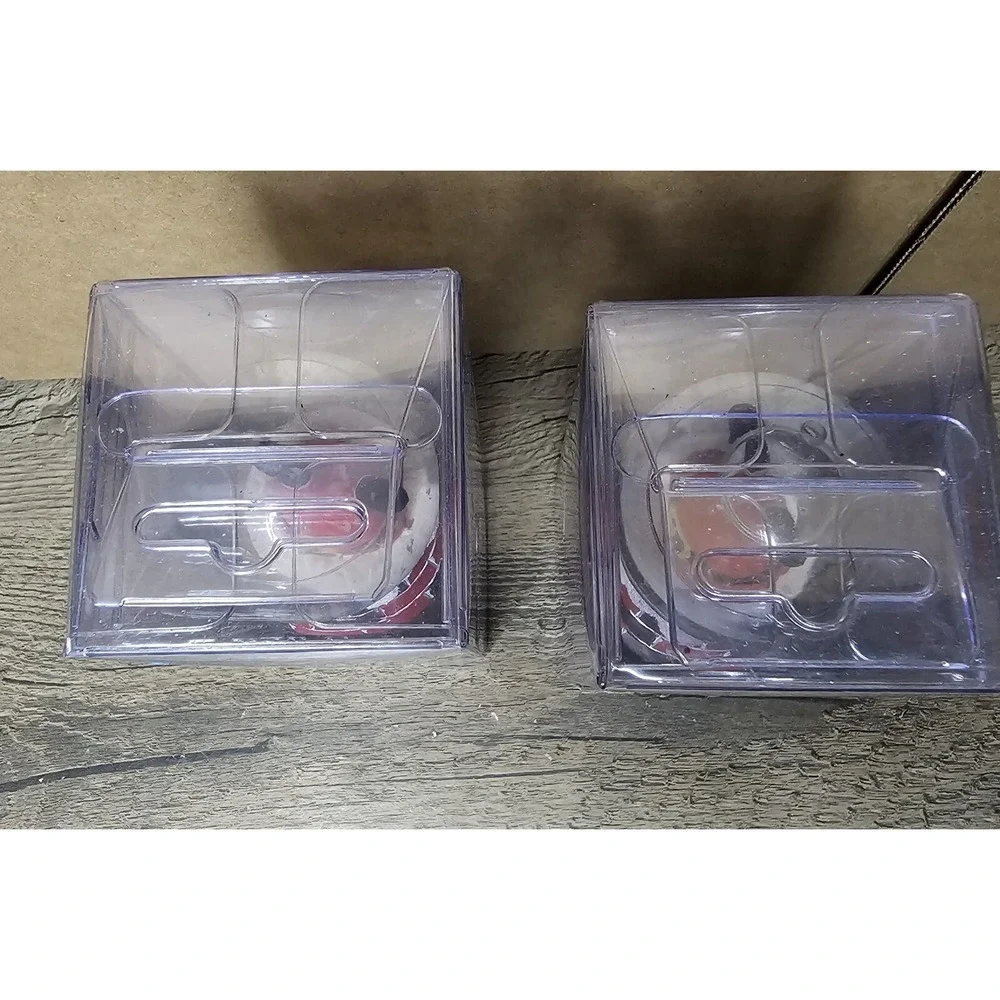 Pier 1 Imports Upside-down Santa Snowglobe Wine Bottle Stopper NIB Set Of 2